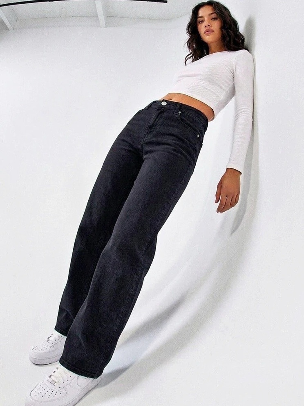 1822 Denim Black Straight Leg Jeans Size 6🖤